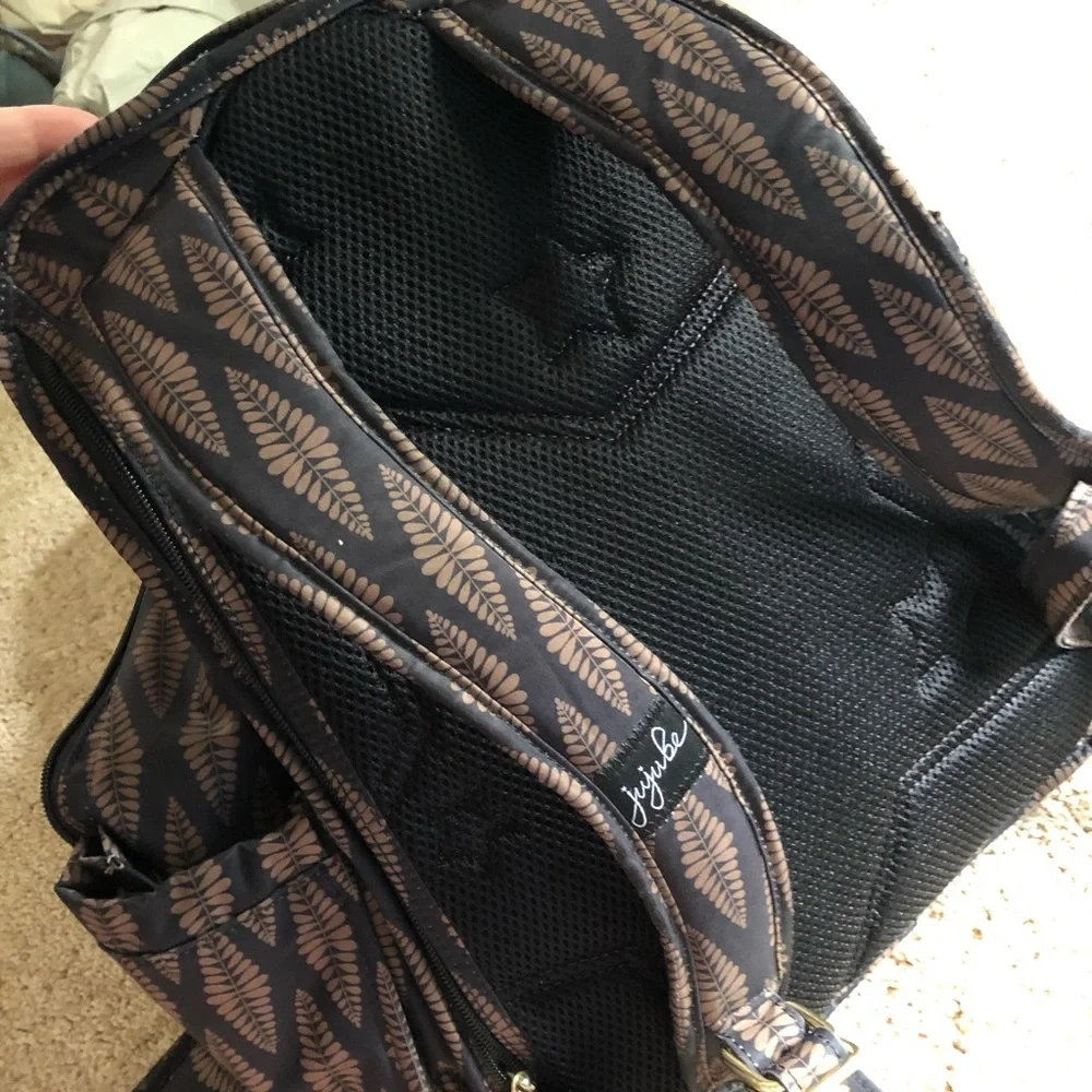Patterned Black & Tan Women’s Backpack Bag